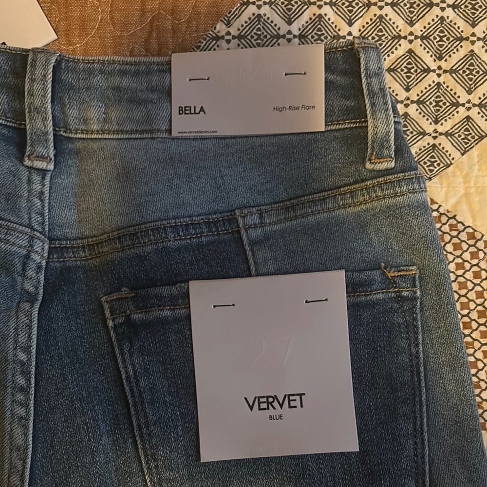 Stylish Denim Patchwork Flare Jeans - image 3